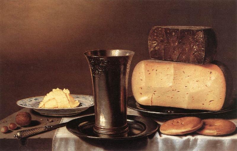 SCHOOTEN, Floris Gerritsz. van Still-life with Glass, Cheese, Butter and Cake A China oil painting art